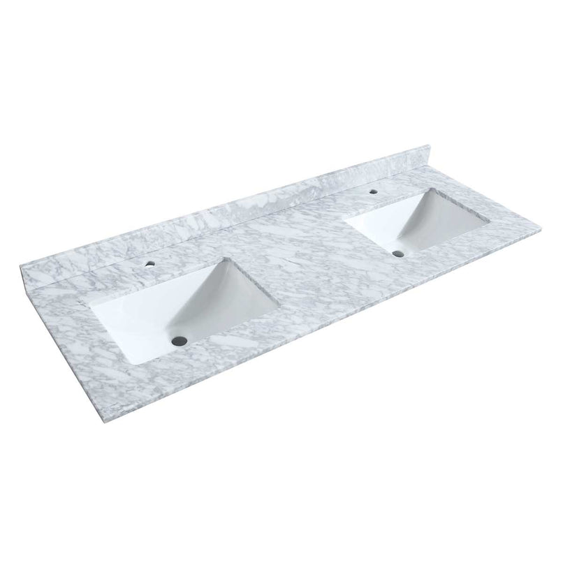 Avery 60" Free Standing Double Basin Vanity Set with Cabinet and Marble Vanity Top - image 4