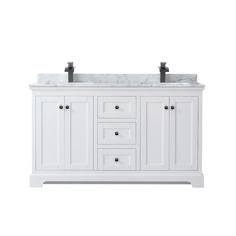 Avery 60" Free Standing Double Basin Vanity Set with Cabinet and Marble Vanity Top - image 6