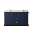 Avery 60" Free Standing Double Basin Vanity Set with Cabinet and Marble Vanity Top - image 10