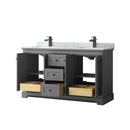 Avery 60" Free Standing Double Basin Vanity Set with Cabinet and Marble Vanity Top - image 15