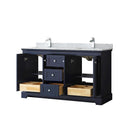 Avery 60" Free Standing Double Basin Vanity Set with Cabinet and Marble Vanity Top - image 17