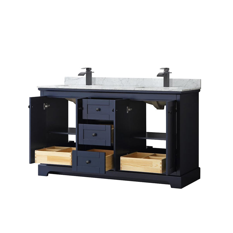 Avery 60" Free Standing Double Basin Vanity Set with Cabinet and Marble Vanity Top - image 18