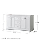 Avery 60" Double Free Standing Vanity Cabinet Only - Less Vanity Top - image 2