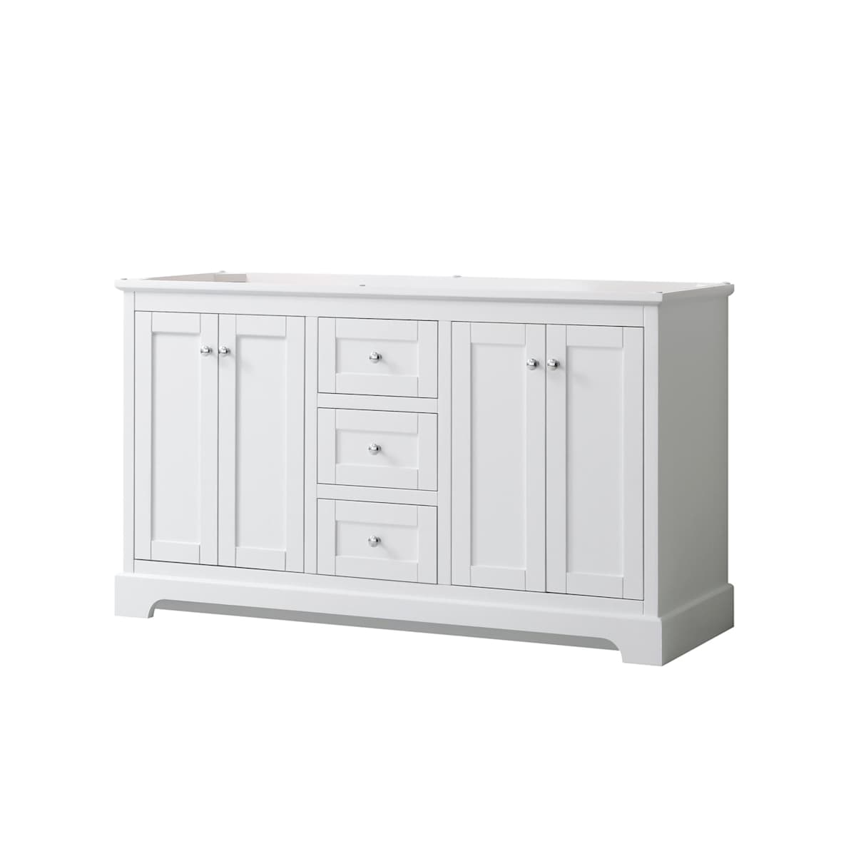 Avery 60" Double Free Standing Vanity Cabinet Only - Less Vanity Top