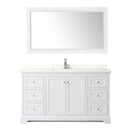 Avery 60" Free Standing Single Basin Vanity Set with Cabinet, Quartz Vanity Top, and Framed Mirror - image 11
