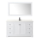 Avery 60" Free Standing Single Basin Vanity Set with Cabinet, Quartz Vanity Top, and Framed Mirror - image 16