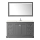 Avery 60" Free Standing Single Basin Vanity Set with Cabinet, Quartz Vanity Top, and Framed Mirror - image 18