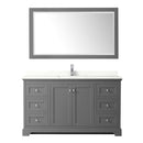 Avery 60" Free Standing Single Basin Vanity Set with Cabinet, Quartz Vanity Top, and Framed Mirror - image 19