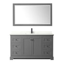 Avery 60" Free Standing Single Basin Vanity Set with Cabinet, Quartz Vanity Top, and Framed Mirror - image 21