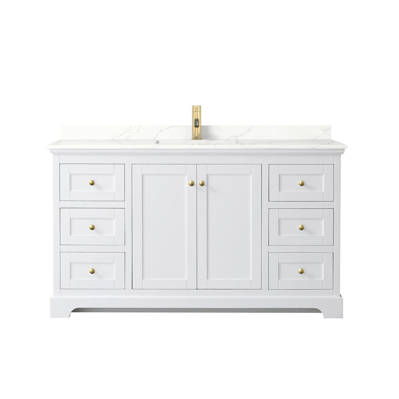 Avery 60" Free Standing Single Basin Vanity Set with Cabinet and Quartz Vanity Top - image 12
