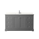 Avery 60" Free Standing Single Basin Vanity Set with Cabinet and Quartz Vanity Top - image 15