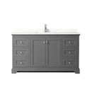 Avery 60" Free Standing Single Basin Vanity Set with Cabinet and Quartz Vanity Top - image 16