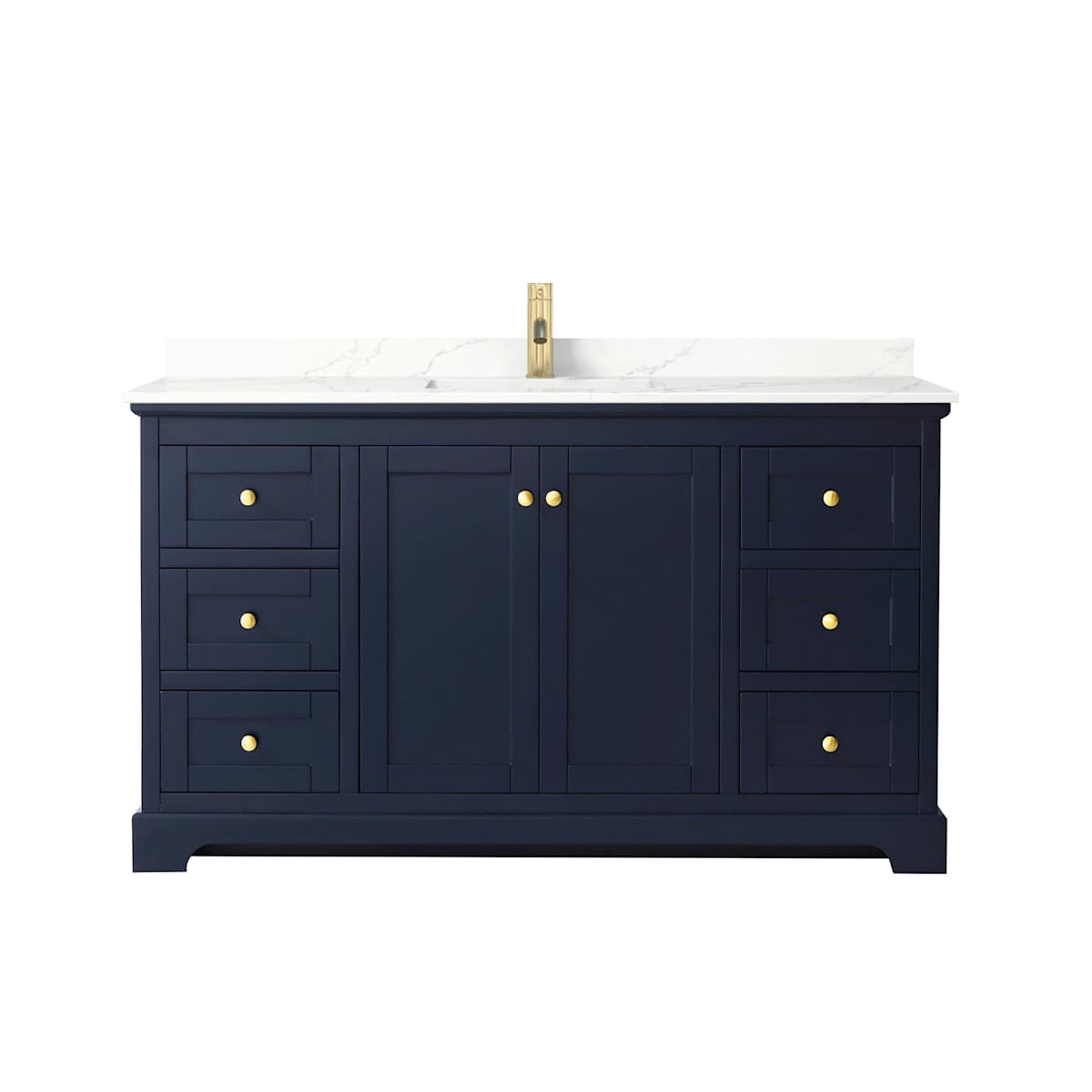 Avery 60" Free Standing Single Basin Vanity Set with Cabinet and Quartz Vanity Top - image 20