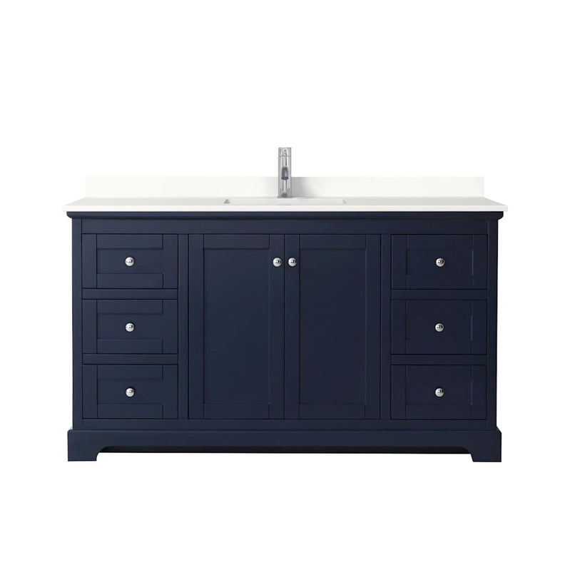 Avery 60" Free Standing Single Basin Vanity Set with Cabinet and Quartz Vanity Top - image 21
