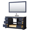 Avery 60" Free Standing Single Basin Vanity Set with Cabinet, Quartz Vanity Top, and Framed Mirror - image 9