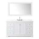 Avery 60" Free Standing Single Basin Vanity Set with Cabinet, Quartz Vanity Top, and Framed Mirror - image 11