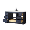 Avery 60" Free Standing Single Basin Vanity Set with Cabinet and Quartz Vanity Top - image 3