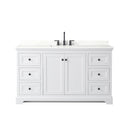 Avery 60" Free Standing Single Basin Vanity Set with Cabinet and Quartz Vanity Top - image 12