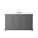 Avery 60" Free Standing Single Basin Vanity Set with Cabinet and Quartz Vanity Top - image 14