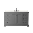 Avery 60" Free Standing Single Basin Vanity Set with Cabinet and Quartz Vanity Top - image 15
