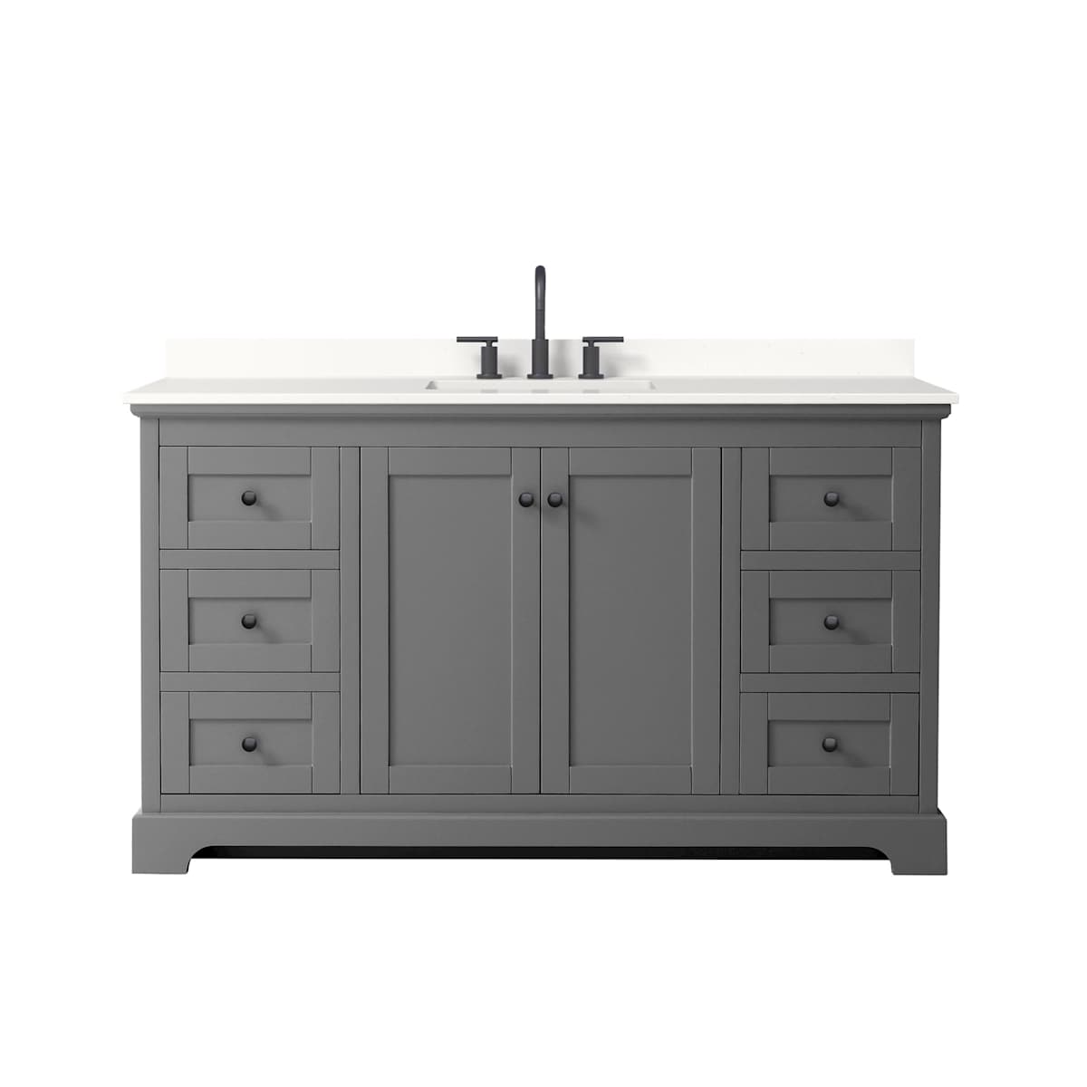 Avery 60" Free Standing Single Basin Vanity Set with Cabinet and Quartz Vanity Top - image 15