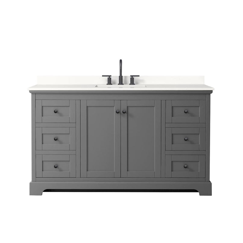 Avery 60" Free Standing Single Basin Vanity Set with Cabinet and Quartz Vanity Top - image 15