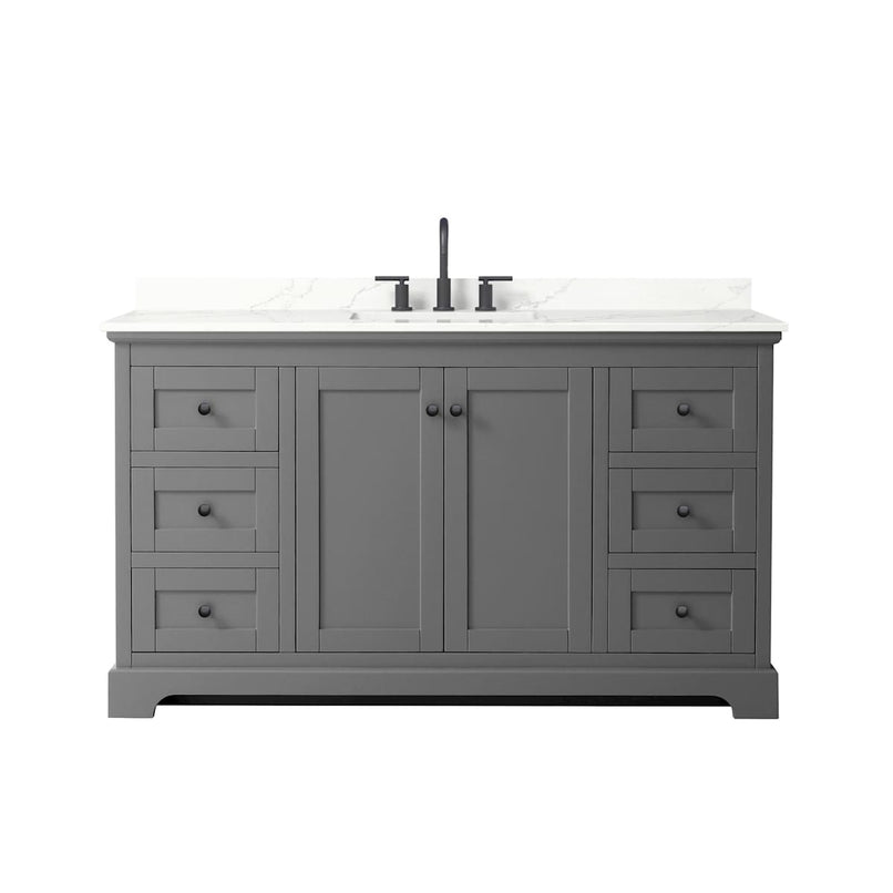 Avery 60" Free Standing Single Basin Vanity Set with Cabinet and Quartz Vanity Top - image 16