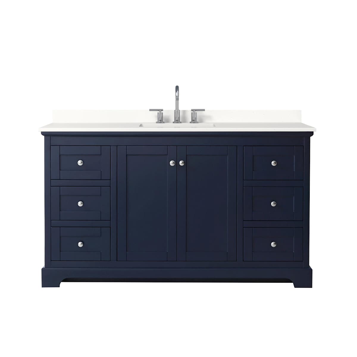 Avery 60" Free Standing Single Basin Vanity Set with Cabinet and Quartz Vanity Top - image 19