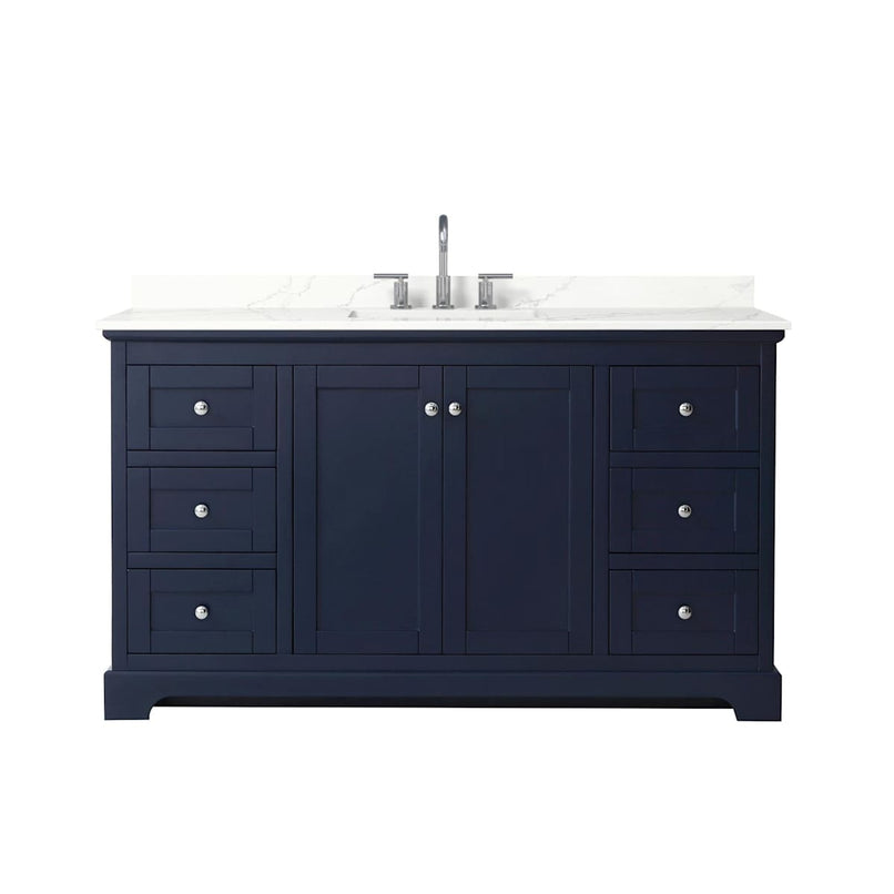 Avery 60" Free Standing Single Basin Vanity Set with Cabinet and Quartz Vanity Top - image 20