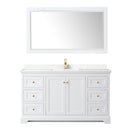 Avery 60" Free Standing Single Basin Vanity Set with Cabinet, Cultured Marble Vanity Top, and Framed Mirror - image 2