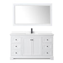 Avery 60" Free Standing Single Basin Vanity Set with Cabinet, Cultured Marble Vanity Top, and Framed Mirror - image 12