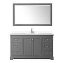 Avery 60" Free Standing Single Basin Vanity Set with Cabinet, Cultured Marble Vanity Top, and Framed Mirror - image 14