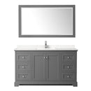 Avery 60" Free Standing Single Basin Vanity Set with Cabinet, Cultured Marble Vanity Top, and Framed Mirror - image 15