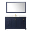 Avery 60" Free Standing Single Basin Vanity Set with Cabinet, Cultured Marble Vanity Top, and Framed Mirror - image 16