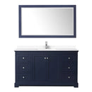 Avery 60" Free Standing Single Basin Vanity Set with Cabinet, Cultured Marble Vanity Top, and Framed Mirror - image 17