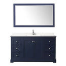 Avery 60" Free Standing Single Basin Vanity Set with Cabinet, Cultured Marble Vanity Top, and Framed Mirror - image 18