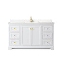 Avery 60" Free Standing Single Basin Vanity Set with Cabinet and Cultured Marble Vanity Top - image 2