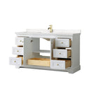 Avery 60" Free Standing Single Basin Vanity Set with Cabinet and Cultured Marble Vanity Top - image 3