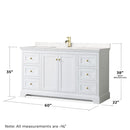 Avery 60" Free Standing Single Basin Vanity Set with Cabinet and Cultured Marble Vanity Top - image 5
