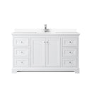 Avery 60" Free Standing Single Basin Vanity Set with Cabinet and Cultured Marble Vanity Top - image 8