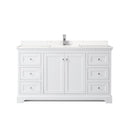 Avery 60" Free Standing Single Basin Vanity Set with Cabinet and Cultured Marble Vanity Top - image 9