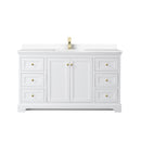 Avery 60" Free Standing Single Basin Vanity Set with Cabinet and Cultured Marble Vanity Top - image 10