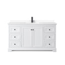 Avery 60" Free Standing Single Basin Vanity Set with Cabinet and Cultured Marble Vanity Top - image 11