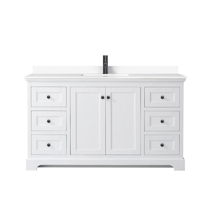 Avery 60" Free Standing Single Basin Vanity Set with Cabinet and Cultured Marble Vanity Top - image 11