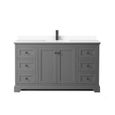 Avery 60" Free Standing Single Basin Vanity Set with Cabinet and Cultured Marble Vanity Top - image 15