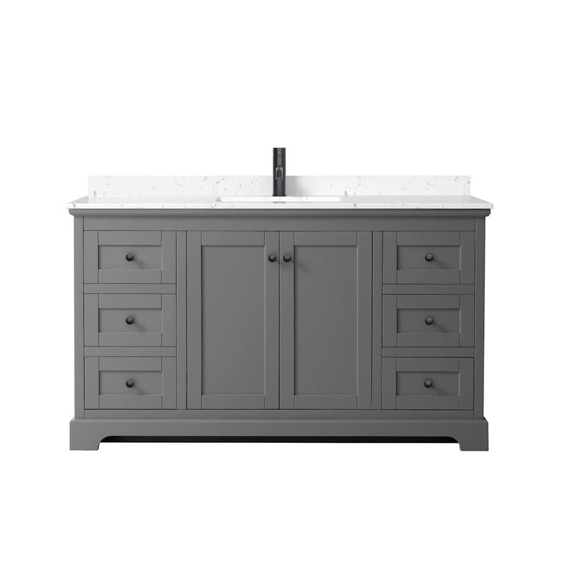 Avery 60" Free Standing Single Basin Vanity Set with Cabinet and Cultured Marble Vanity Top - image 16