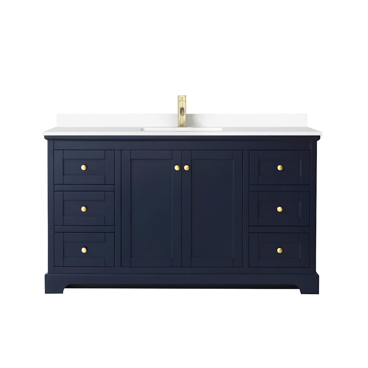 Avery 60" Free Standing Single Basin Vanity Set with Cabinet and Cultured Marble Vanity Top - image 17
