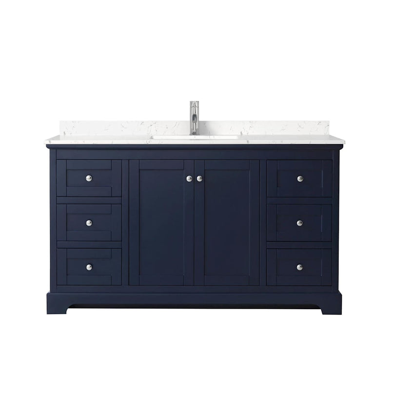 Avery 60" Free Standing Single Basin Vanity Set with Cabinet and Cultured Marble Vanity Top - image 20