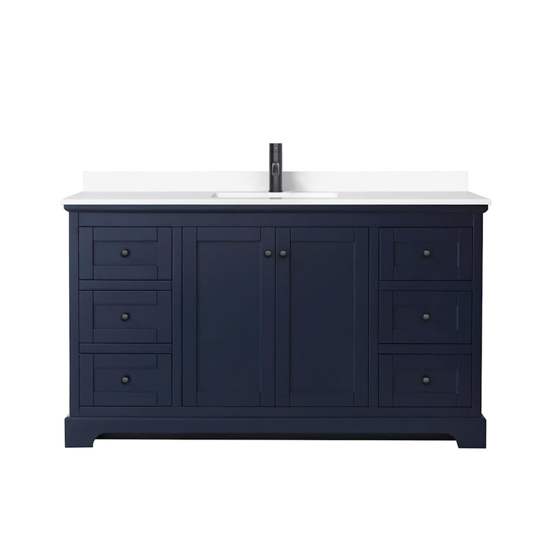 Avery 60" Free Standing Single Basin Vanity Set with Cabinet and Cultured Marble Vanity Top - image 21