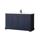 Avery 60" Free Standing Single Basin Vanity Set with Cabinet and Quartz Vanity Top - image 1